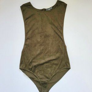 Charlotte Russe Army Green Bodysuit Size L